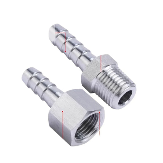 High-Pressure  4 6 8 10 12 14 16 -20mm Hose Barb 1/8" 1/4“ 3/8" 1/2” 3/4" BSP NPT Male Female Fitting Connector 304 Stainless