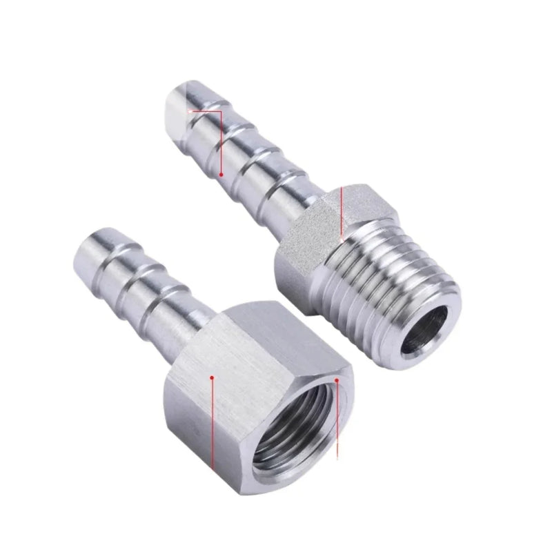 High-Pressure  4 6 8 10 12 14 16 -20mm Hose Barb 1/8" 1/4“ 3/8" 1/2” 3/4" BSP NPT Male Female Fitting Connector 304 Stainless