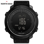 NORTH EDGE Men's Sport Digital Watch Hours Running Swimming Military Army Watches Altimeter Barometer Compass Waterproof 50m